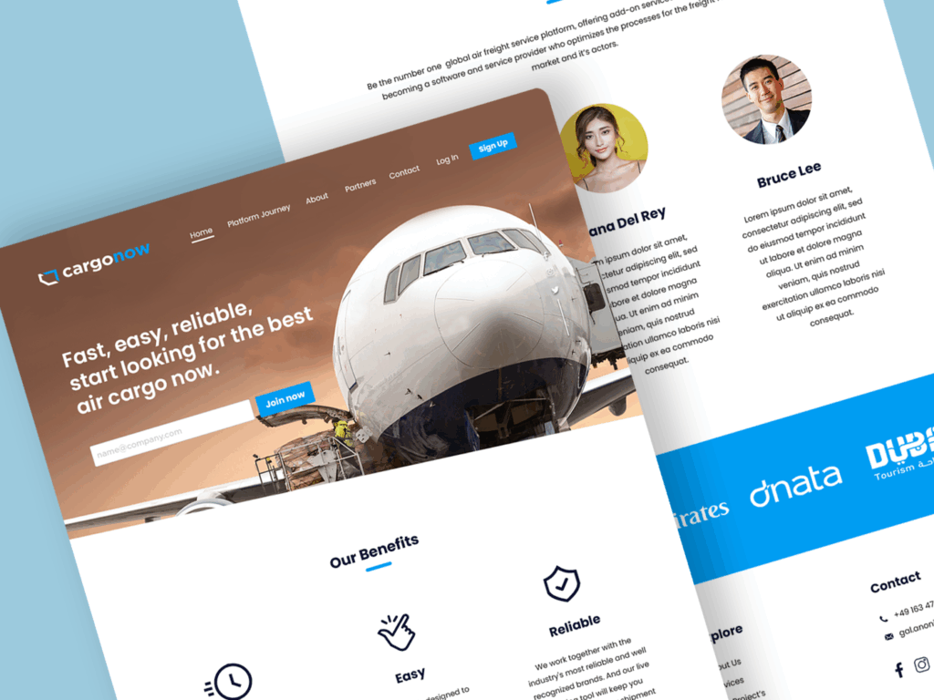Cargo Now Landing Page